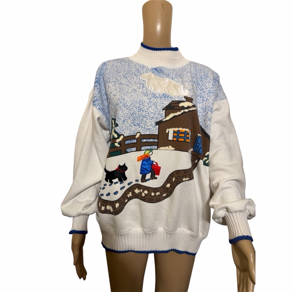 Vintage E.b sport Cozy Winter Scene Sweater - Picture 6 of 7